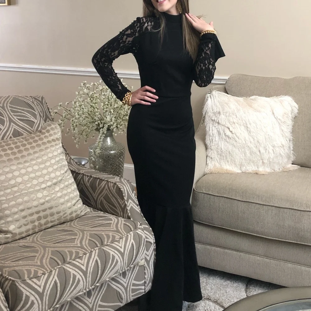 Black evening dress - Picture 3 of 5